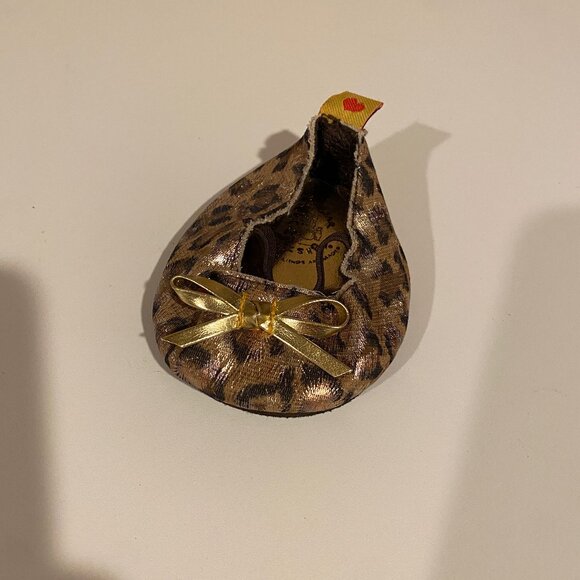 Build-A-Bear Replacement Leopard Print Shoe with Gold Bow - Picture 1 of 6